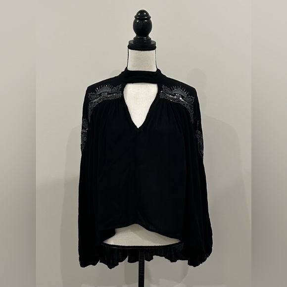 Free People Beaded Boho Blouse - Picture 1 of 6